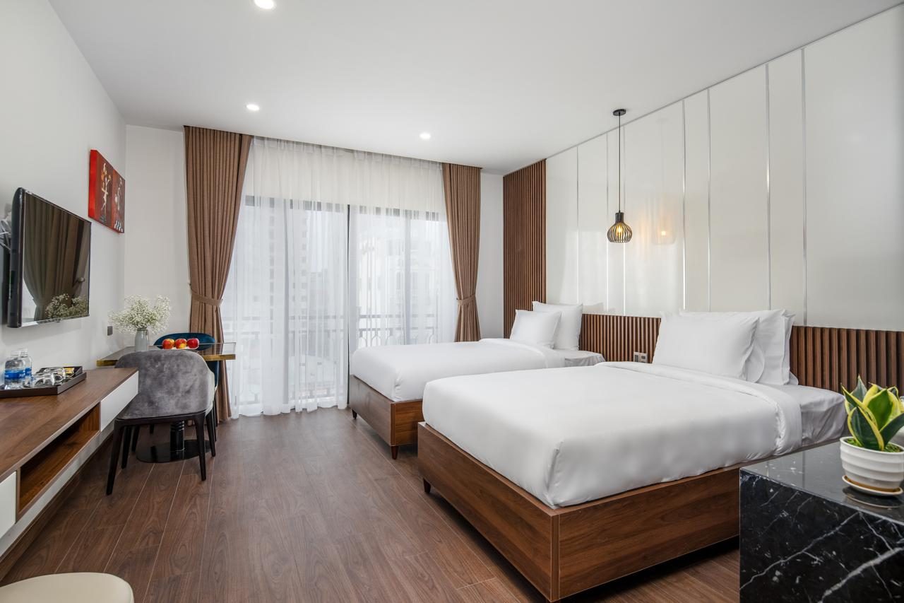 Sharon Studio Twin Beds room with two single beds